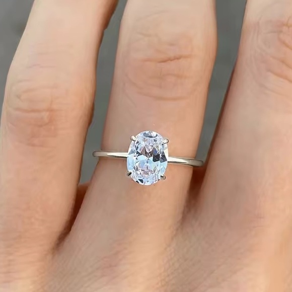 None Jewelry - NIB 925 Sterling Silver Zircon Ring Size 7